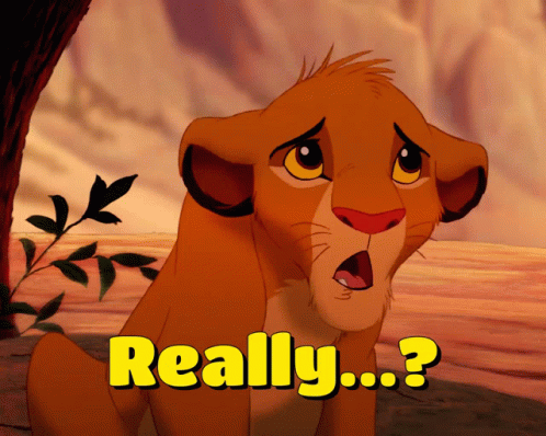 A Cartoon Of A Lion With The Words Really Behind It GIF
