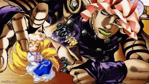 A Cartoon Of A Man And A Woman Holding A Doll In Their Hands . GIF