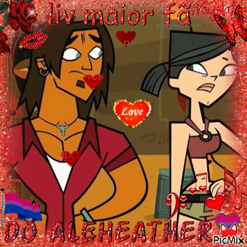 A Cartoon Of A Man And A Woman With A Heart That Says Love GIF