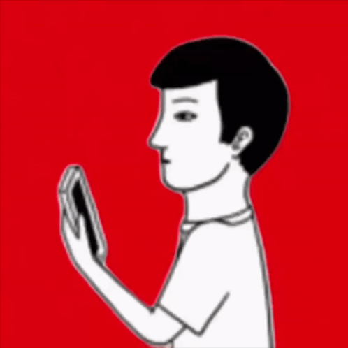 A Cartoon Of A Man Covering His Mouth With His Hand And The Word Drip Written On It GIF
