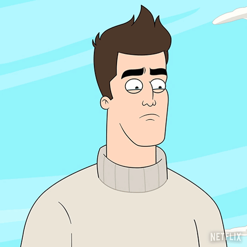 A Cartoon Of A Man Crying With The Words I 'M Not Crying Below Him GIF