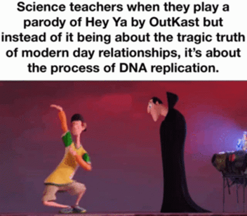 Cartoon Man Dancing Next To Vampire GIF
