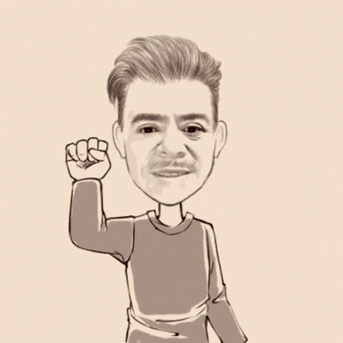 A Cartoon Of A Man Giving A Thumbs Up And The Words Call Me Below Him GIF
