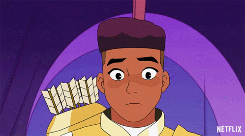 A Cartoon Of A Man Holding A Bow And Arrow With Netflix Written On The Bottom GIF