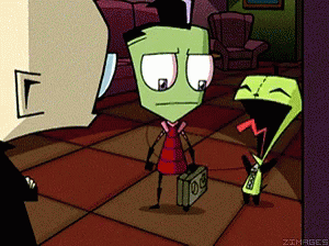 A Cartoon Of A Man Holding A Briefcase With The Word Zimges At The Bottom Right GIF