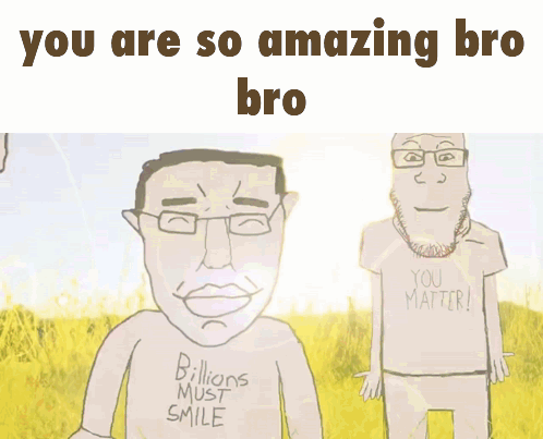 A Cartoon Of A Man Holding A Large Red Heart With The Words You Are So Amazing Bro Bro GIF