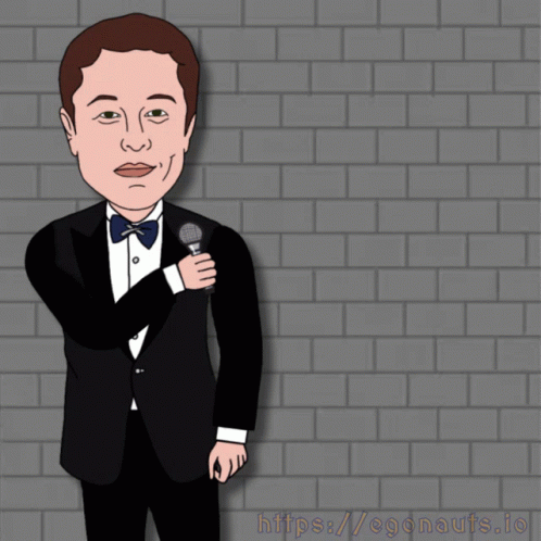 A Cartoon Of A Man Holding A Microphone With The Words Say It Louder For The People In The Back Behind Him GIF