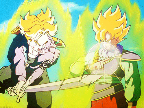A Cartoon Of A Man Holding A Sword And Another Man Holding A Shield GIF