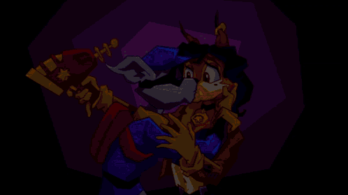 A Cartoon Of A Man Holding A Woman And A Gun GIF