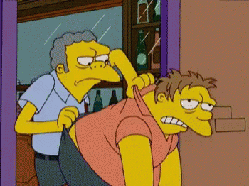 A Cartoon Of A Man Holding Another Man 'S Butt GIF