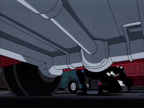 A Cartoon Of A Man In A Black Spiderman Costume Is Falling GIF
