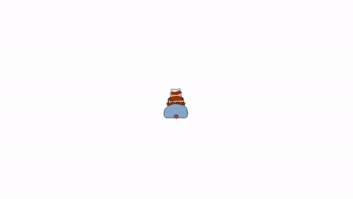 A Cartoon Of A Man In A Chef 'S Hat Holding A Blue Dolphin GIF