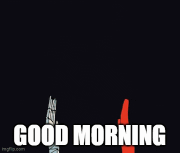 A Cartoon Of A Man In A Hat With The Words Good Morning On The Bottom GIF