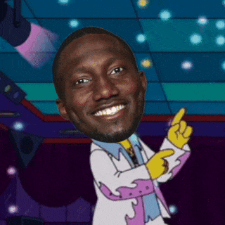 A Cartoon Of A Man In A Suit And Tie Pointing GIF