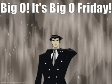 A Cartoon Of A Man In A Suit And Tie With The Words Big O It 'S Big O Friday GIF