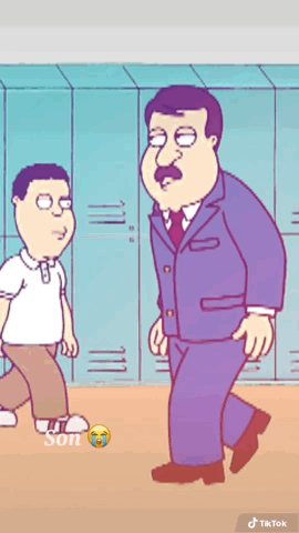 Cartoon Man In Suit Standing Next To Another Man GIF