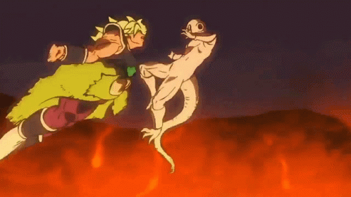 A Cartoon Of A Man Kicking A Lizard In The Air . GIF