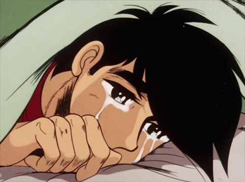 Cartoon Man Crying With Tears GIF