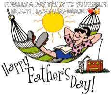 A Cartoon Of A Man Laying In A Hammock . GIF