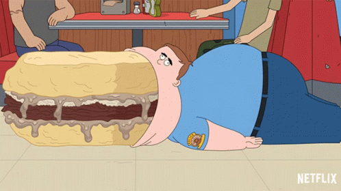 A Cartoon Of A Man Laying On The Floor With A Netflix Logo In The Background GIF