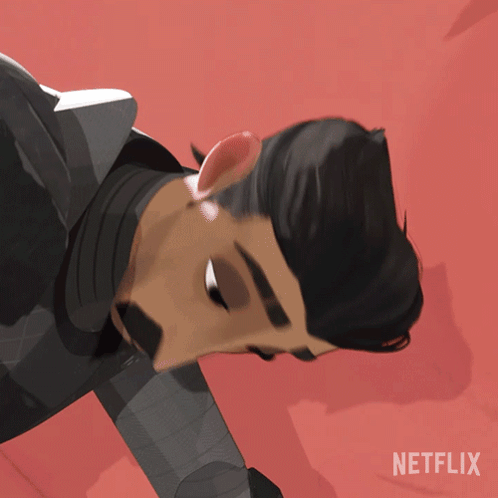 A Cartoon Of A Man Laying On The Ground With Netflix Written On The Bottom GIF