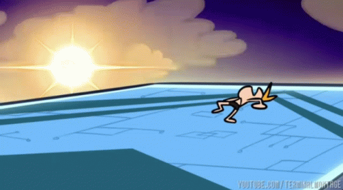 A Cartoon Of A Man Laying On The Ground With The Words Youtube.com/terminalhogtage Underneath Him GIF