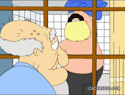 A Cartoon Of A Man Looking Out A Window With Icachondeo.com Written Below It GIF