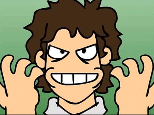 A Cartoon Of A Man Making A Funny Face GIF