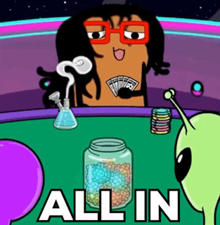 A Cartoon Of A Man Smoking A Bong With The Words All In Below GIF