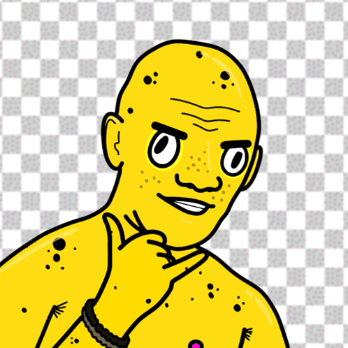 A Cartoon Of A Man Smoking A Cigarette With The Words " Thug Life " Above Him GIF