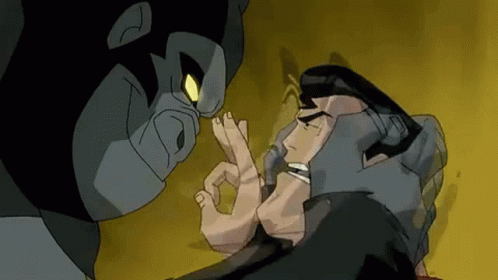 A Cartoon Of A Man Standing Next To A Gorilla And Giving A Thumbs Up . GIF
