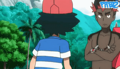 Cartoon Man Standing Next To Another With Tribe Hat GIF