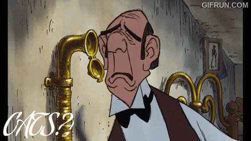 A Cartoon Of A Man Talking On A Telephone With A Gif Run.com Watermark GIF