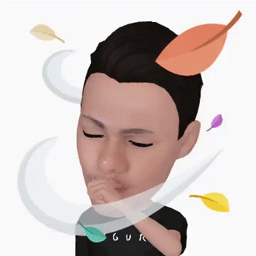 A Cartoon Of A Man Wearing A Black Shirt That Says Gur GIF