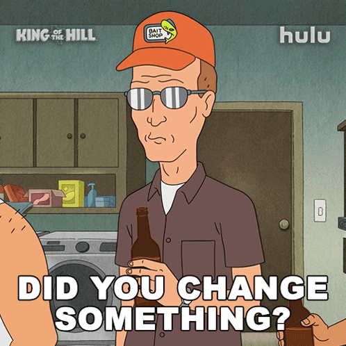 A Cartoon Of A Man Wearing A Hat That Says Bait Shop On It GIF