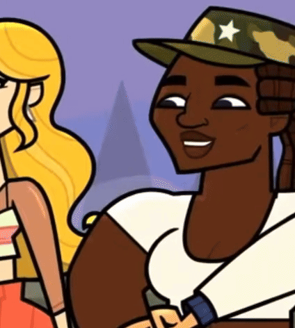 A Cartoon Of A Man Wearing A Hat With A Star On It Standing Next To A Woman . GIF