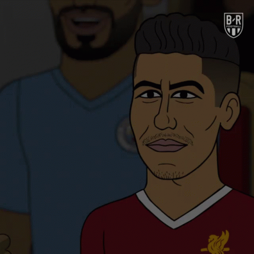 A Cartoon Of A Man Wearing A Liverpool Jersey GIF