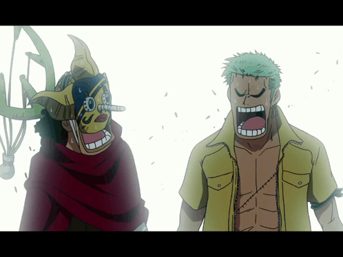 A Cartoon Of A Man Wearing A Mask And A Yellow Shirt With His Mouth Open GIF