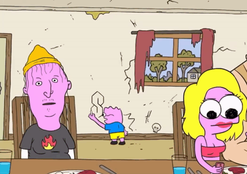A Cartoon Of A Man Wearing A Shirt That Says Fire GIF