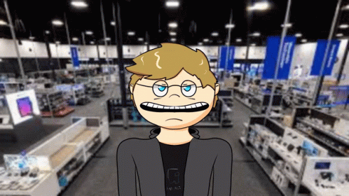 A Cartoon Of A Man Wearing Glasses And A Shirt That Says ' I 'M Not ' GIF