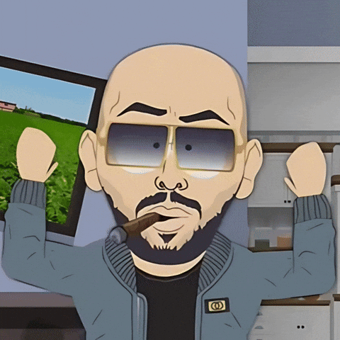 A Cartoon Of A Man With A Beard And Sunglasses Holding A Cigar GIF