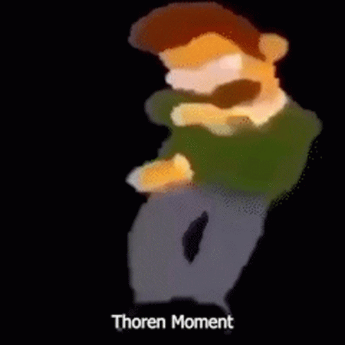 A Cartoon Of A Man With A Beard And The Words Thoren Moment GIF