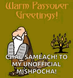 A Cartoon Of A Man With A Beard Holding A Book Of The Ten Commandments GIF