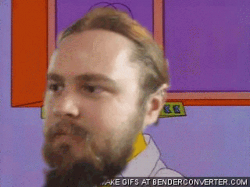 A Cartoon Of A Man With A Beard Is Being Made By Benderconverter.com GIF