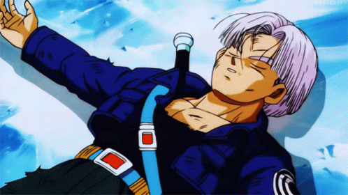 A Cartoon Of A Man With A Blue Jacket And A Belt With A Red Square On It GIF