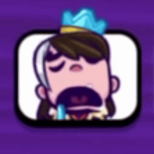 A Cartoon Of A Man With A Crown On His Head Is Yawning . GIF