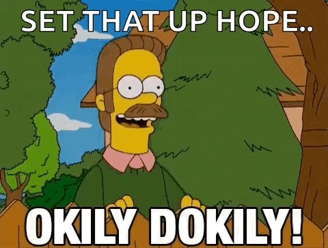 A Cartoon Of A Man With A Mustache Says Set That Up Hope ... Okily Dokily ! GIF