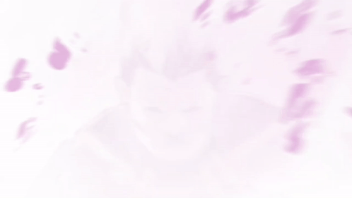 A Cartoon Of A Man With A Purple Background And A Purple Light Coming Out Of His Head . GIF