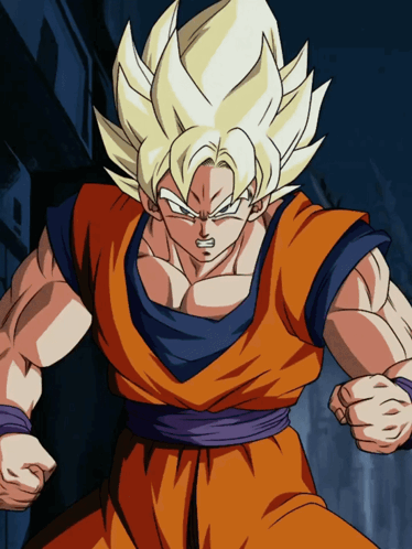 A Cartoon Of A Man With A Purple Belt And A Blue Shirt GIF