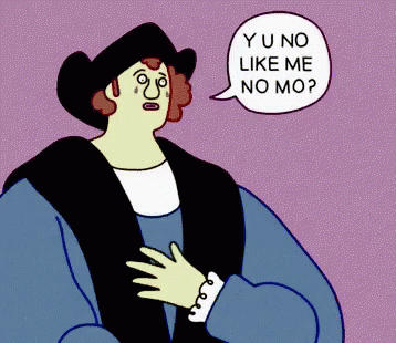 A Cartoon Of A Man With A Speech Bubble That Says Y U No Like Me No Mo GIF